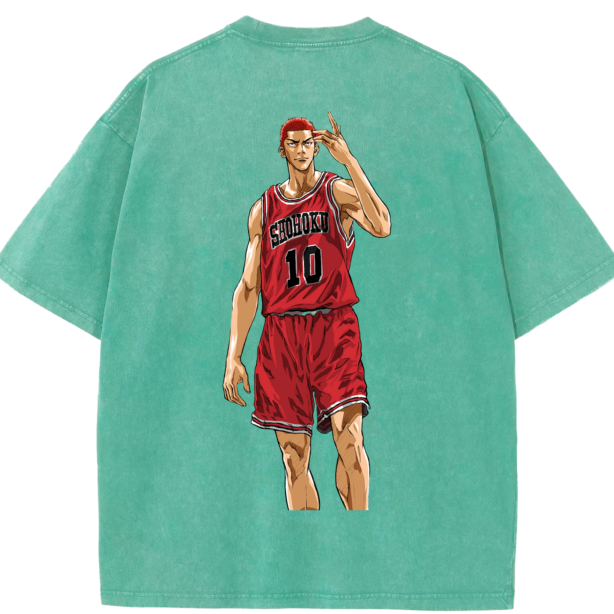 （画像用） SLAM DUNK／スラムダンク 綿100% ヴィンテージ風 半袖Tシャツ（背面プリント）